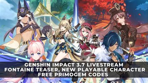 genshin 3.7 livestream|Genshin Impact : Livestream de la version 3.7, date et